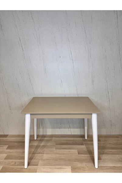 SÇ MASSAN 60 x 90 Mutfak Masası Kum Beji MDF Küçük Mutfak Masası Dafne Çalışm...