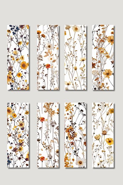 qoeuyl boutique Set de 8 semne de carte cadou cu design cu flori sălbatice de...