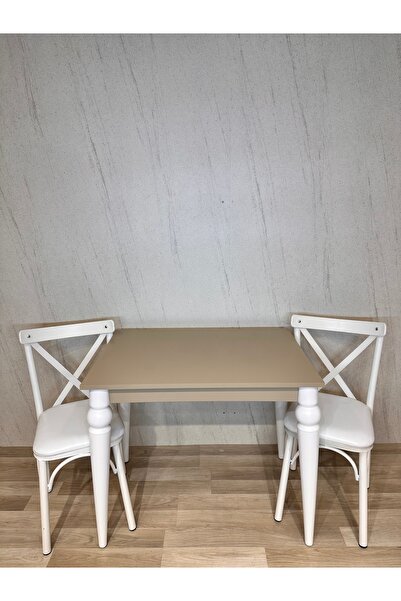 SÇ MASSAN 60 x 90 Mutfak Masası Kum Beji MDF Küçük Mutfak Masası Çalışma Masa...