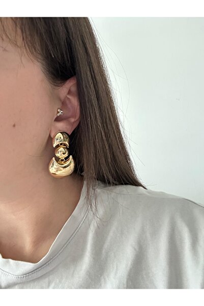 Charmist أقراط كودي الأساسية من الفولاذ الذهبي