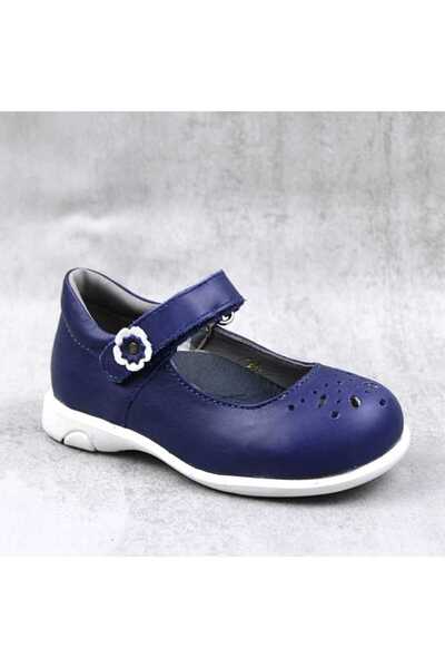 tino Pantofi usori , de copii , cu perforatii , din piele naturala 1862-BLEUM...