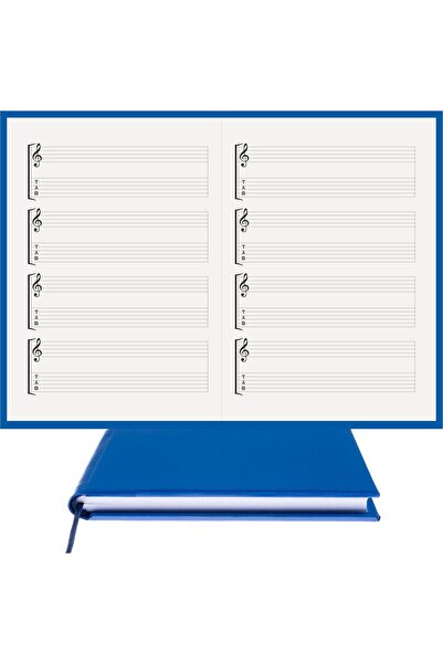 BİDEFTER Guitar Note Book with Left and Tab Key, 100% Handmade, Hand Sewing, ...