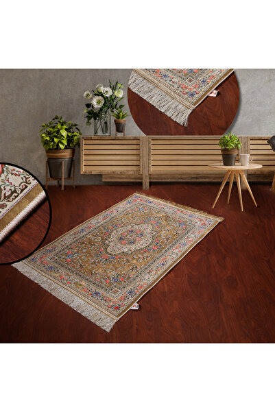 SUNDUS سجادة صلاة بألوان دافئة وملمس حريري مريح 120× 80 سم