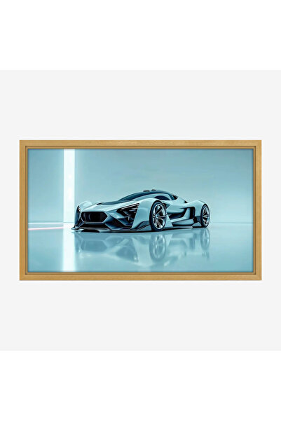 Tajridhome Car painting - Sports car - Blue background - Modern - Contemporar...