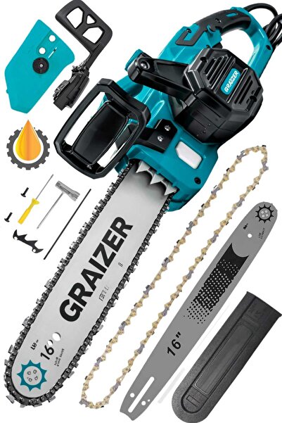 Graizer M 1800 W Kömürsüz Motor Çelik Şanzuman Bakir Sargili Elektrikli Ağaç ...