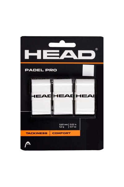 Head Padel Pro Padel Raket Overgrip Beyaz 3lü
