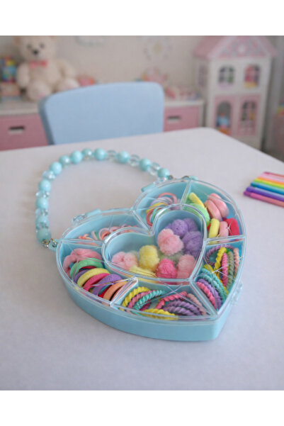 Bilenler Children's Buckle Set in Heart Box – Approximately 50 Pieces of Colo...