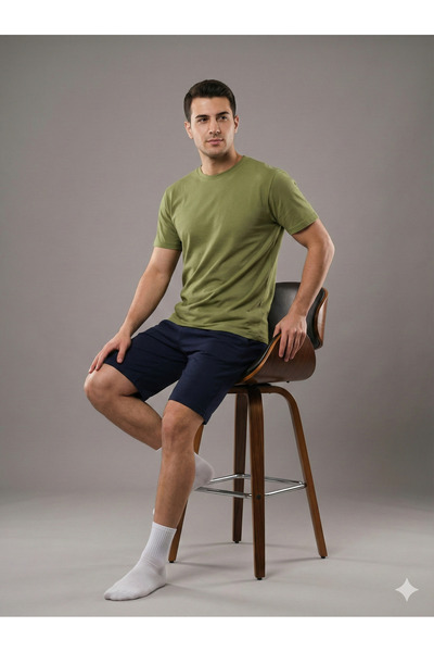 Ayans Pijama Stretch Fabric Combed Cotton Capri Pocketed Unisex Pajama Set