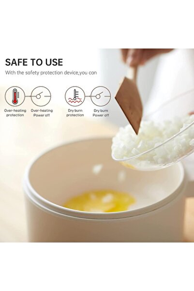 Generic قدر كهربائي صغير - طباخ محمول للسكن الجامعي والسفر والمكتب - غير لاصق...