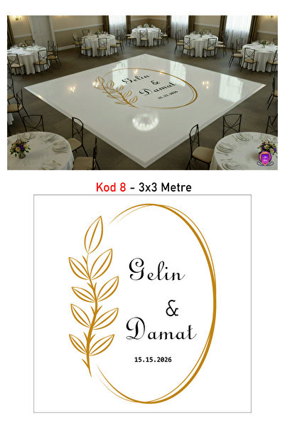 gelin Söz Nişan Düğün Kına Gecesi Pist Yer Kaplama Afişi Dans Pisti Vinil Bra...