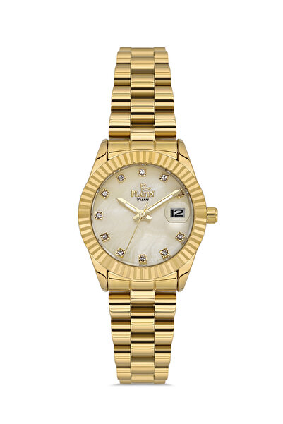 Platin Pierre Pl-1261La-B4 Minimal Calendar Dial Women's Wristwatch