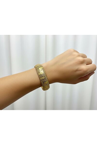 10 gr (GRAM) Grek Desenli Şarnel Bilezik 22 Ayar Altın Yatırımlık İşçiliksiz