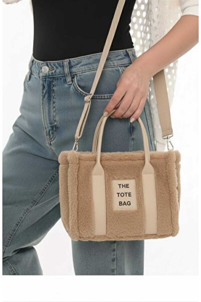 HAS MODA Women's the Tote Bag Furry Plush Hand and Shoulder Bag