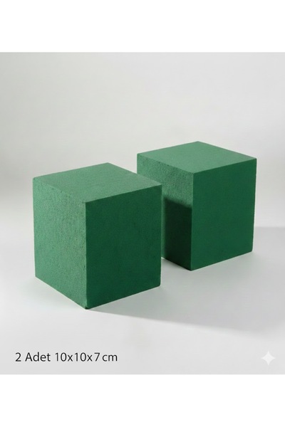 serap çiçekçilik 2 Adet Çiçek Süngeri Kare Oasis 10*10*7 cm