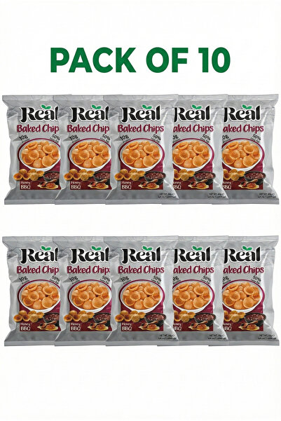 REAL رقائق البطاطس المخبوزة بنكهة العسل والشواء - غنية بالبروتين، خالية من ال...