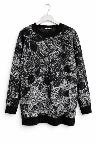 günay boutıque Patterned Oversize Knitwear Sweater
