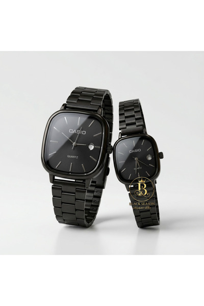 Casio Casio LTP Black Couple's Set | Women's + Men's