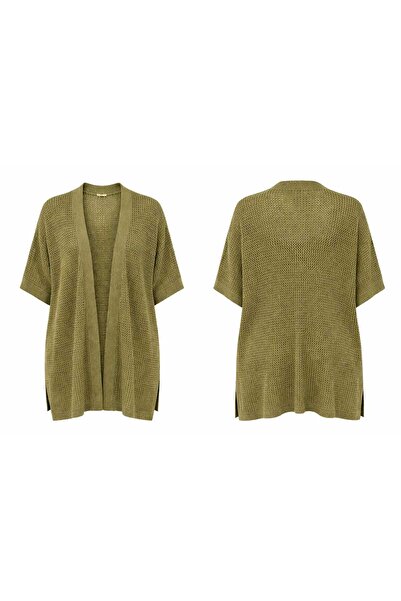 BOUTİQUE MOONLİGHT Haki Büyük Beden Yelek