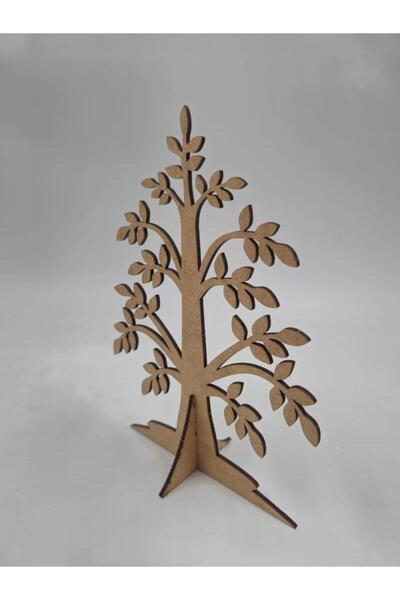 Mu Art Ahşap 10 Pieces Wooden Painting Trees Series Design 5 School DIY Activity Art 20 cm