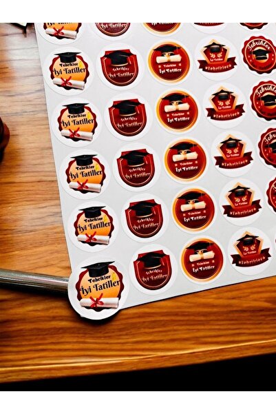 KanvasSepeti Etichetă autocolantă cu felicitări pentru vacanță bună - Etichet...