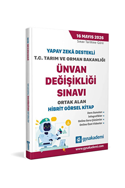 Data Yayınları gysakademi T.C. Tarım ve Orman Bakanlığı Ünvan Değişikliği Sın...