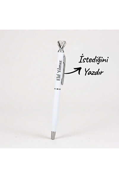 KARHEDİYE İsim Yazılı Taşlı Kalem – Hediye Kutulu | Lazer Baskı Silinmez