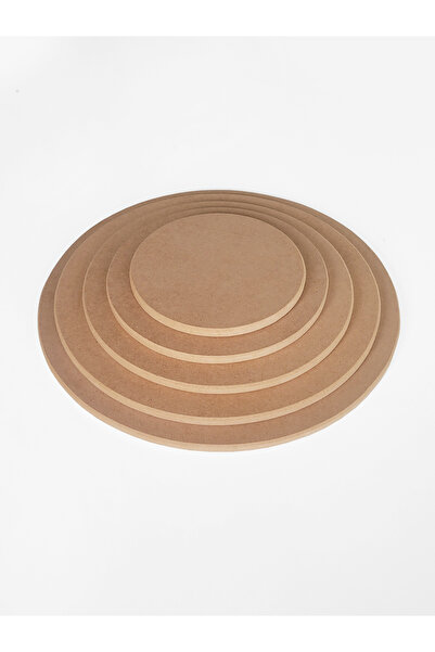 Ahşap Ham Mdf, Boyanabilir, 5 Boy, 10 mm Kalınlık, Düz Yuvarlak Pano