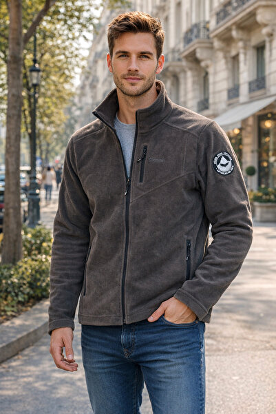 REMSA Men's Fleece Front Zip Single Top Jacket 9512 Anthracite