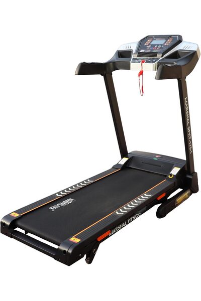 Marshal Fitness Foldable Treadmill with 3 Level Shock Absorption with LCD mon...