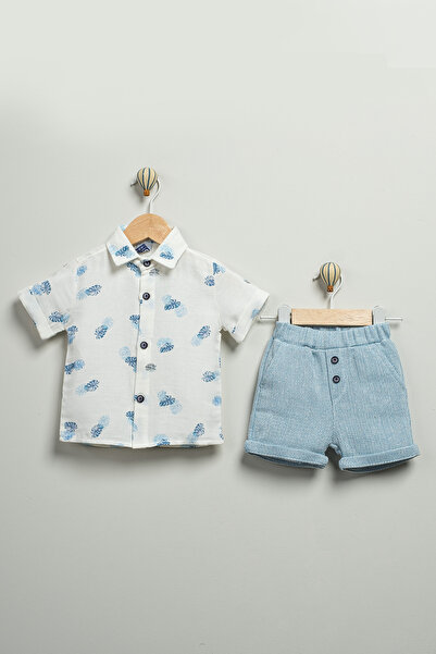 Minitrio 2-Piece Patterned Shirt and Shorts Baby Boy & Children's Set