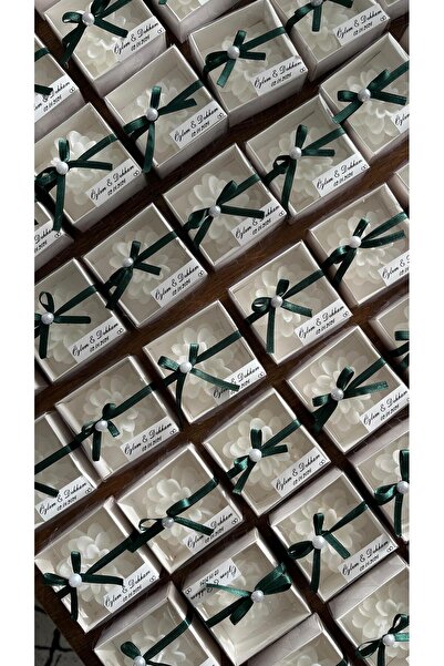 Cateleya 10 Adet Beyaz Kutulu Lotus Mum Söz,Nişan,Kına,Düğün,Doğum hediyeliği