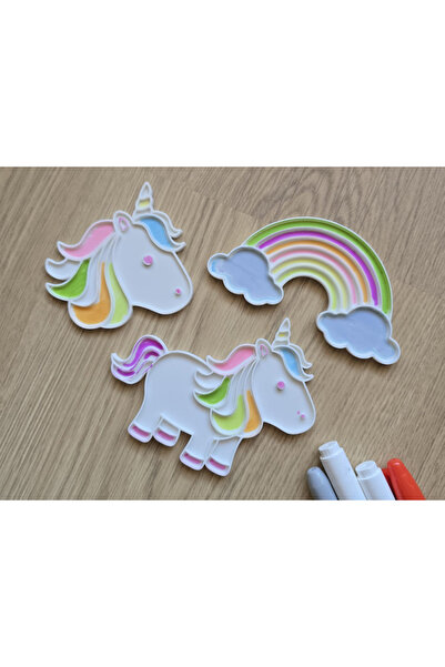 smilechild Unicorn Rainbow Painting 6-9 cm Paints Are Not Included, Can Be Us...