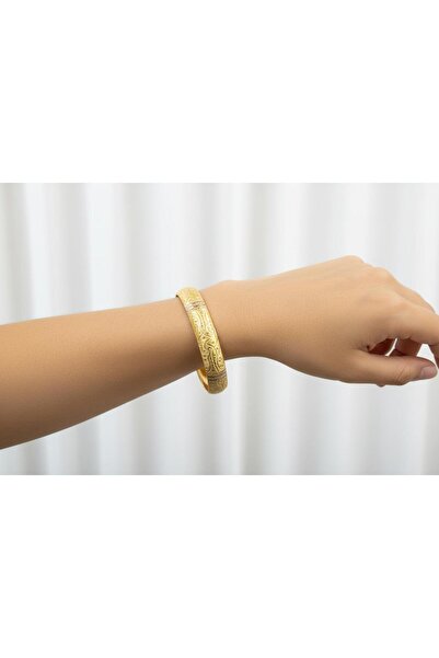10 gr (GRAM) Mat Kalem Desenli Şarnel Bilezik 22 Ayar Altın Yatırımlık İşçiliksiz
