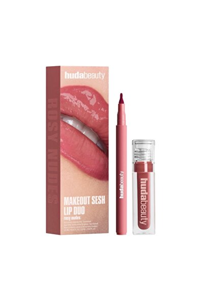Huda Beauty Huda Beauty Make Out Slice Duo Lip Kit in Nude Pink shades