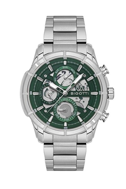 Bigotti Bg.1.10578-4 Steel Plated Functions Active Metallic Men's Wristwatch