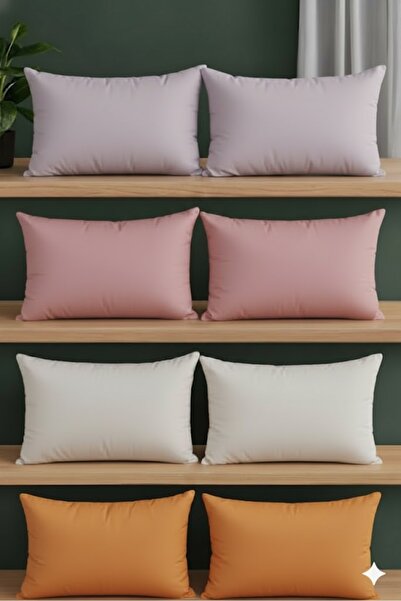 SADEN HOME Cotton Solid Color Pillowcase, 8Pcs 4 Colors