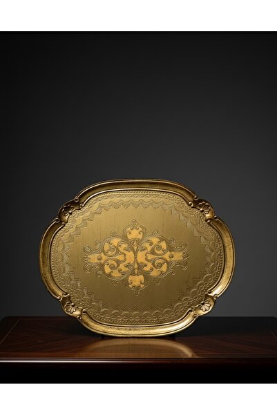 Elips Hediyelik PESCARISSI Oval İtalyan Gül Ağacı Tepsi 12 kişilik