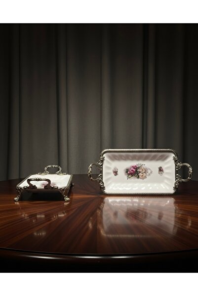 Elips Hediyelik Dikdörtgen Servis Tabağı 35,5 cm