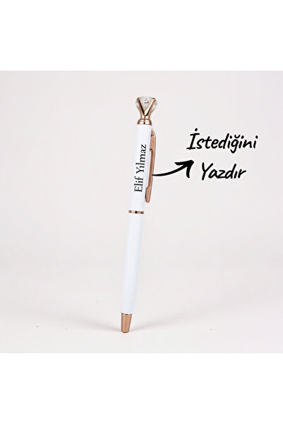 KARHEDİYE İsim Yazılı Taşlı Kalem – Hediye Kutulu | Lazer Baskı Silinmez