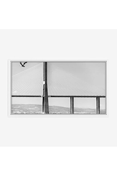 Tajridhome لوحة معمارية - جسر حديث - ألوان رمادية - عصري - لوحات فنية مودرن -...