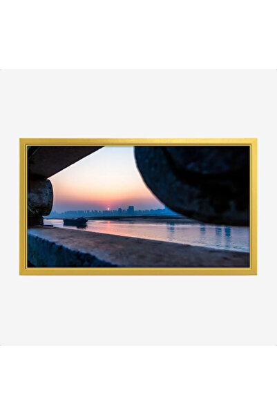Tajridhome لوحة منظر ليلي - غروب الشمس - ألوان دافئة - هادئ - لوحات طبيعة - ل...