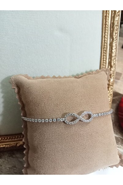 Evo Sonsuzluk İkonlu Zirkon Taşlı Ayarlanabilir Asansörlü Paslanmaz Çelik Güm...