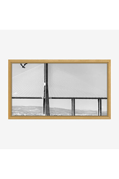 Tajridhome Architectural painting - Modern bridge - Gray tones - Contemporary...