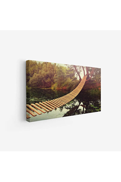 Tajridhome A tranquil nature painting - wooden bridge - calm waters - warm - ...
