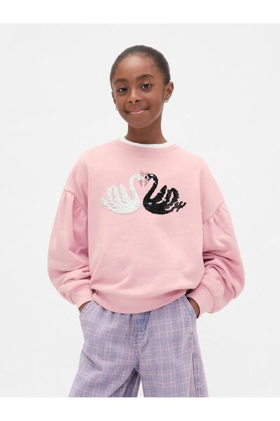 GAP Girl | Relaxed Flippy-Sequin Graphic Sweatshirt
