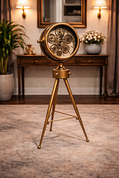 hediyeconcepti Metal Tripod Ayaklı Mekanizmalı Dekoratif Saat – Vintage & End...
