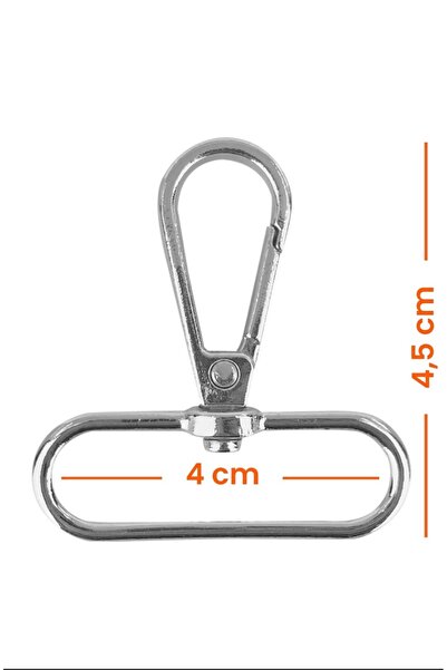 Melays 10 Pieces 4 cm Bag Strap Apparatus Spring Hook Accessory Material Meta...