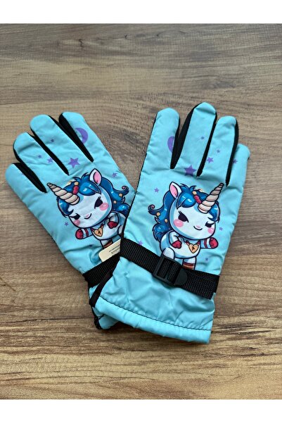 Blotch قفازات التزلج والثلج للأطفال من Unikorn مبطنة باللون الفيروزي للأعمار ...
