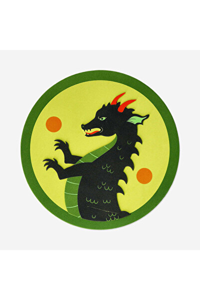 Flying Tiger Copenhagen Ejderha Desenli Köpük Kalkan