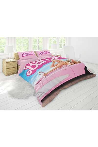 SAREL Barbi Baskılı 3D ÇİFT KİŞİLİK NEVRESİM TAKIMI